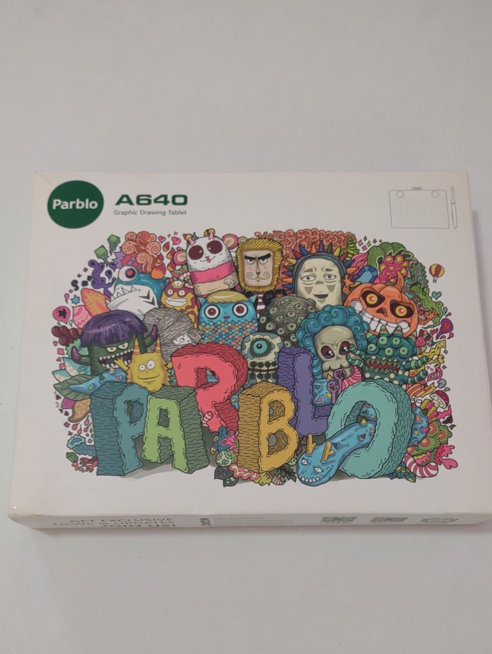 Parblo A640 Graphic Drawing Tablet - Colorful Box Art
